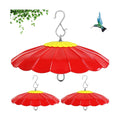 13.5-Inch Hummingbird Feeder Shade Dome Cover,Bird Feeder Rain Cover & Squirrel Shield, Weather Guard with Hanging Bird Feeders,Squirrel Proof for Shepherd's Hook Outdoors(Red) 3 Pack