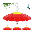 13.5-Inch Hummingbird Feeder Shade Dome Cover,Bird Feeder Rain Cover & Squirrel Shield, Weather Guard with Hanging Bird Feeders,Squirrel Proof for Shepherd's Hook Outdoors(Red) 4 Pack