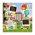 2 Pieces Back to School Yard Signs Large First Day of School Lawn Sign with Stakes Outdoor School Decorations Waterproof Lawn Stakes for Garden Lawn Yard Party Decoration and Supplies