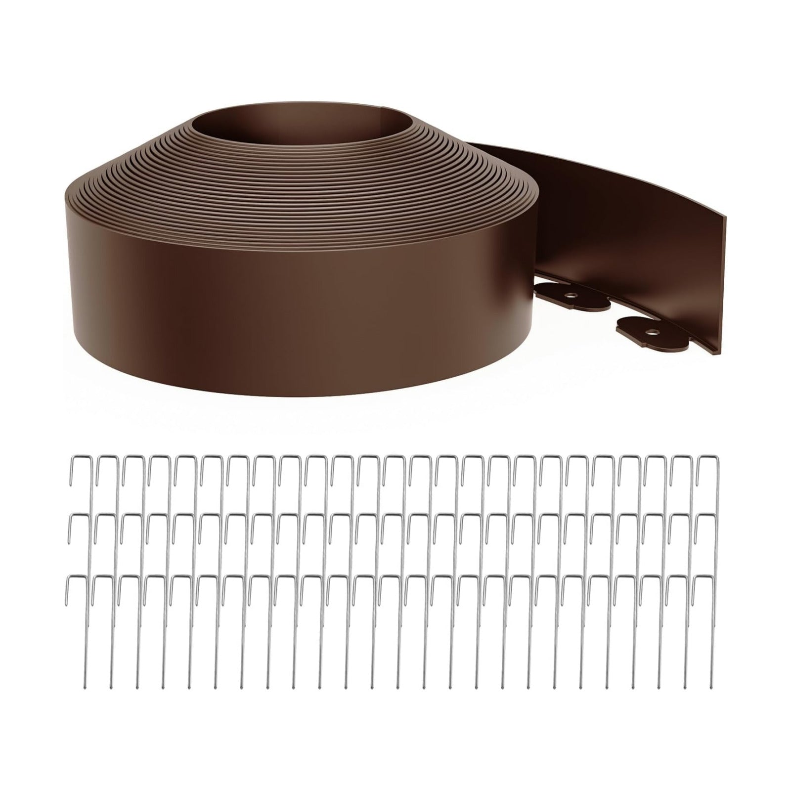 Landscape Edging 4 Inch Tall 40FT with 50Pcs Metal Spikes, Plastic Garden Edging Border Landscape Edging Border Lawn
