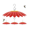 10.5 inch Hummingbird Feeder Shade Dome Cover,Rain Guard,Weather Guard for Bird Feeder, Umbrella Cover for Bird House for Outdoor,Squirrel Baffle,Flower Design(Red) 4 Pack.