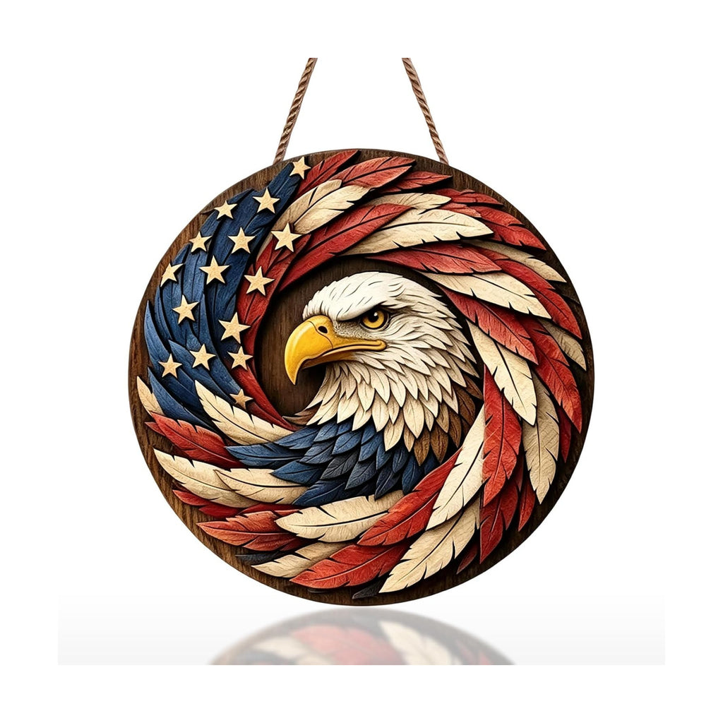 Artistic Feather Eagle Wall Art Sign 250th Anniversary Patriotic Home Decor