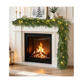 6FT Soft Touch Artificial Norfolk Pine Christmas Garland with Timer Lights