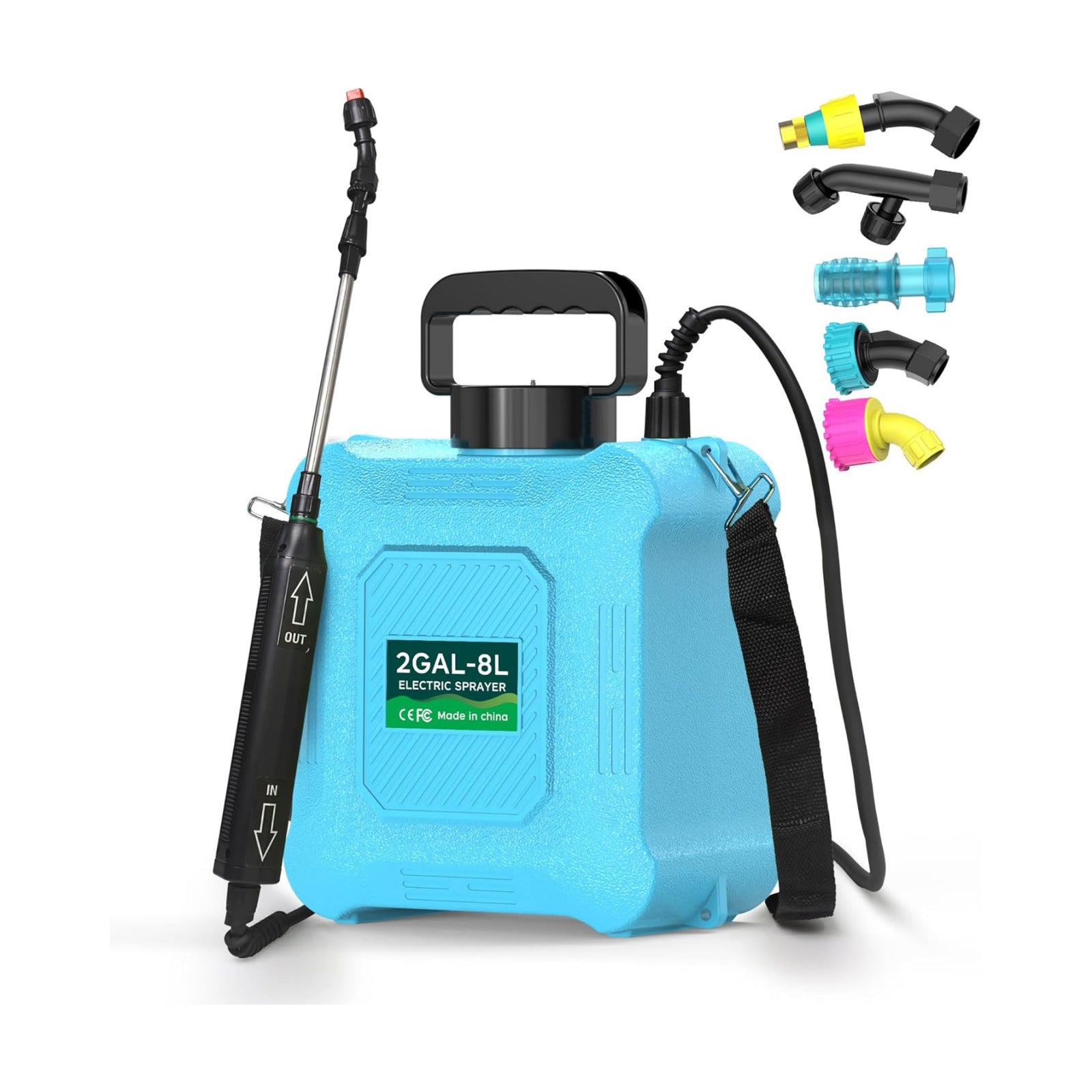 Battery Powered Sprayer 2 Gallon -Lightweight Electric Sprayer for Lawn and Garden Weed/Pest Control, Watering - with