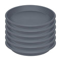 6 Pack of 8 inch Plant Saucer, Large Plant Tray, Heavy Sturdy Plant Drainage Tray for Indoors, Bird Bath Bowls, Sturdy Plastic Pot Tray for Planter (Gray)