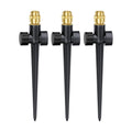 FANHAO 3-Pack Heavy-Duty Metal Lawn Sprinkler with Spike Base, 360° Adjustable Garden Water Sprinkler for Lawn