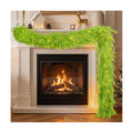 9FT Soft Touch Artificial Norfolk Pine Christmas Garland with Timer Lights