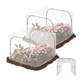 Woanger 2 Pack Garden Netting for Raised Beds Rectangular Pest Barrier with Hoops for Garden Protection Plant Mesh