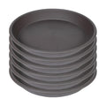 6 Pack of 6 inch Plant Saucer, Large Plant Tray, Heavy Sturdy Plant Drainage Tray for Indoors, Bird Bath Bowls, Sturdy Plastic Pot Tray for Planter (Brown)