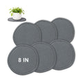 8 Inch 6 Pack Diatomite Plant Trays to Catch Water, Plant Pot Saucers | XRzitky Quick Absorbent and Dry Water Catcher