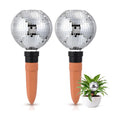 Pangda 2 Pack Disco Self Watering Spikes 15oz Plant Watering Globes with Disco Ball Decor Slow Release Vacation Insert