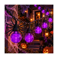 8.5FT Halloween LED Spider String Lights Plug-In 10 Purple Spiders Decor
