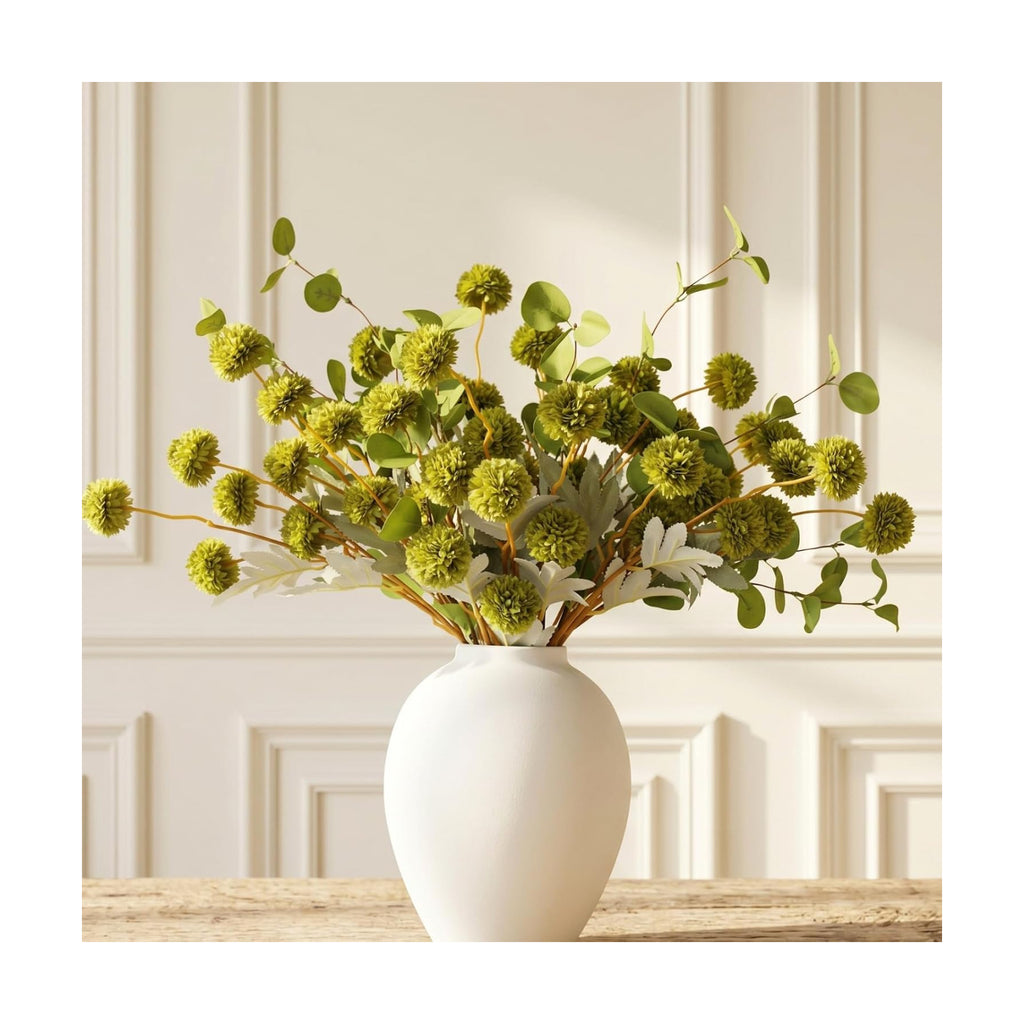 Green Flowers Artificial & Faux Greenery For Vase, Green Centerpieces