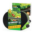 RAINPOINT 50FT Flat Soaker Hose, Flexible & Leakproof Drip Hose with Anodized Aluminum Fittings, Double Layer 80%