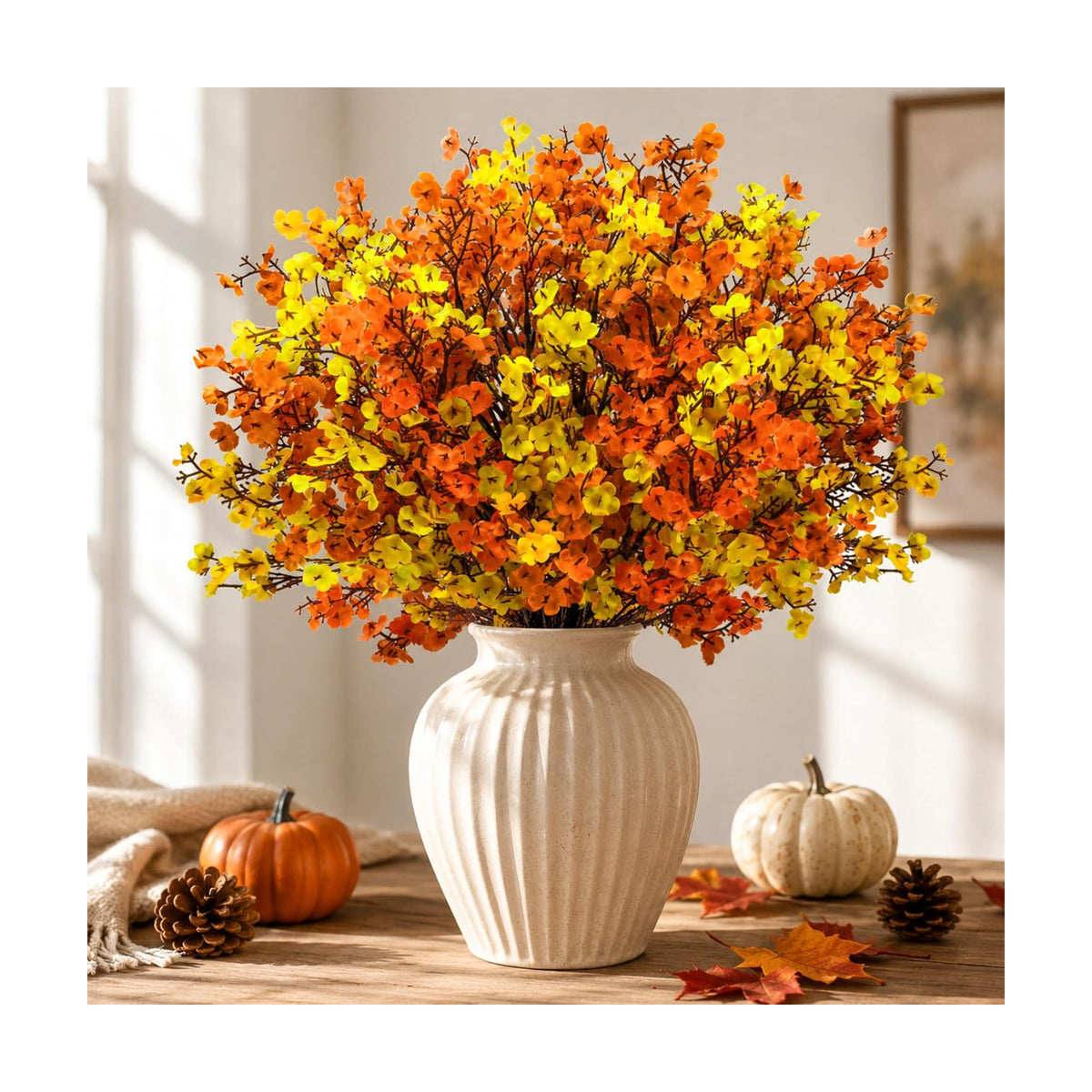 Der Rose 24 Stems Fall Babys Breath Artificial Flowers for Home Vase Decor