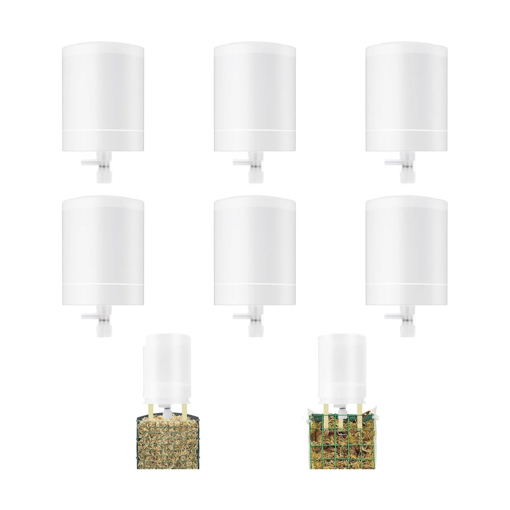 6 Pack Adjustable Moss Pole Watering Dripper,Self Watering Planter Insert with Flow Control, Automatic Watering Planter