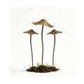 3 Pack Large Mushroom Garden Decor, Outdoor Mushroom Decor Metal Garden Stakes, Rust Finish Mushroom Statue Yard Art