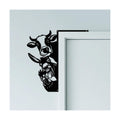CUTHOLLOW Peeking Cow on the Farm Door Topper Sign Metal Wall Art Decor
