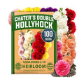 HOME GROWN Hollyhock Seeds, Chater's Double Mix, 100 Seeds, Alcea rosea