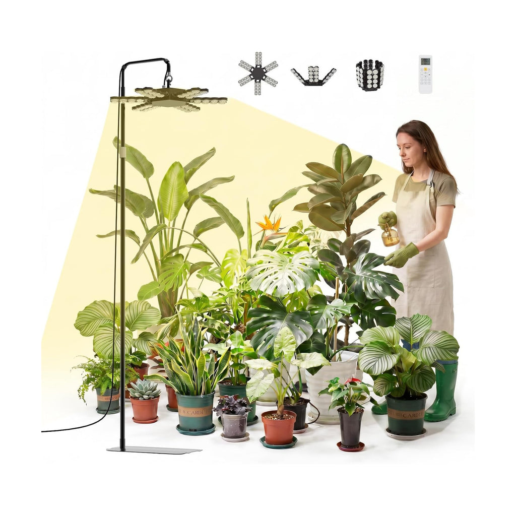 SANSI 240W Grow Light for Indoor Plant, Full Spectrum Tall Stand Floor Lamp | 22560LM, High PPFD, Heavy-Duty