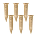 Briwooody 6 Pack 8 Inch Garden Watering Stake Large UV Protected ABS Plastic Deep Root Irrigation Spike Brown Drip