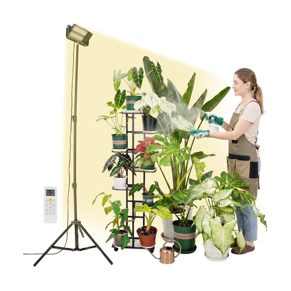 SANSI Grow Light for Indoor Plants, 100W IP65 Full Spectrum Tall Standing | 10000LM, CRI 95, High PPFD