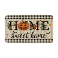 ORTIGIA Halloween Pumpkin Doormat Home Sweet Home Indoor Outdoor Patio Welcome Door Mats Non-Slip Durable Entrance Mat for Home Entrance Outside Entry Yard Floor Patio 17x29 INCH