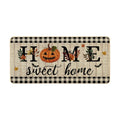 ORTIGIA Halloween Pumpkin Doormat Home Sweet Home Indoor Outdoor Patio Welcome Door Mats Non-Slip Durable Entrance Mat for Home Entrance Outside Entry Yard Floor Patio 17x36 INCH