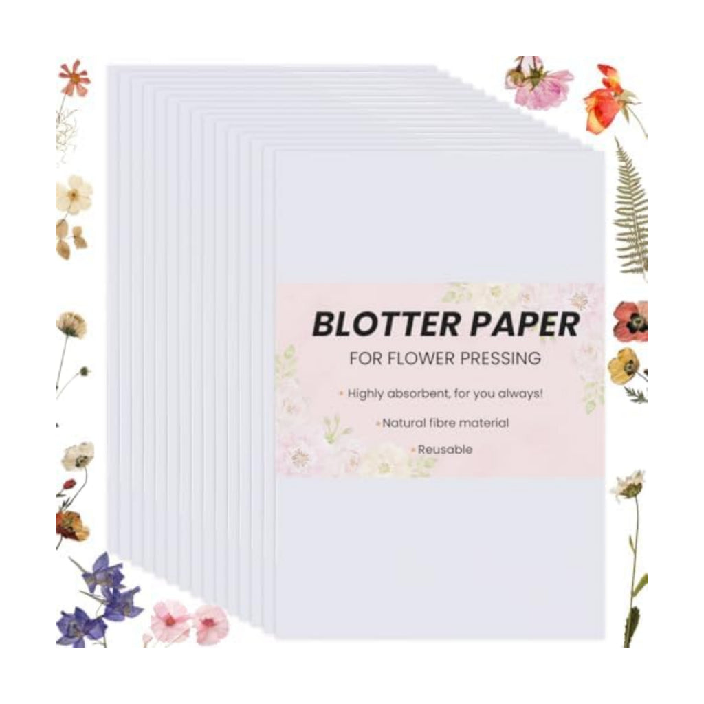 CRASPIRE 50 Sheets Flower Blotting Paper Flower Press 11.7x8.4in Blotter Papers Large Highly Absorbent Reusable Refill Drying Absorbing Large Sheet for Flowers Pressing Making Herbarium DIY Craft