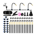 360° Adjustable Drip Irrigation System Kit, 50 FT Garden Watering System with 15 Copper Nozzles, Automatic Misting