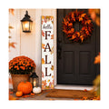 HELLO FALL Porch Sign, 47.2 Inch Wooden Vertical Sign, Maple Leaf Decor