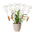 6 Pcs Non-Clogging Plant Watering Globes, Slow Release Mushroom Self Watering Planter Insert, Laser Automatic Glass