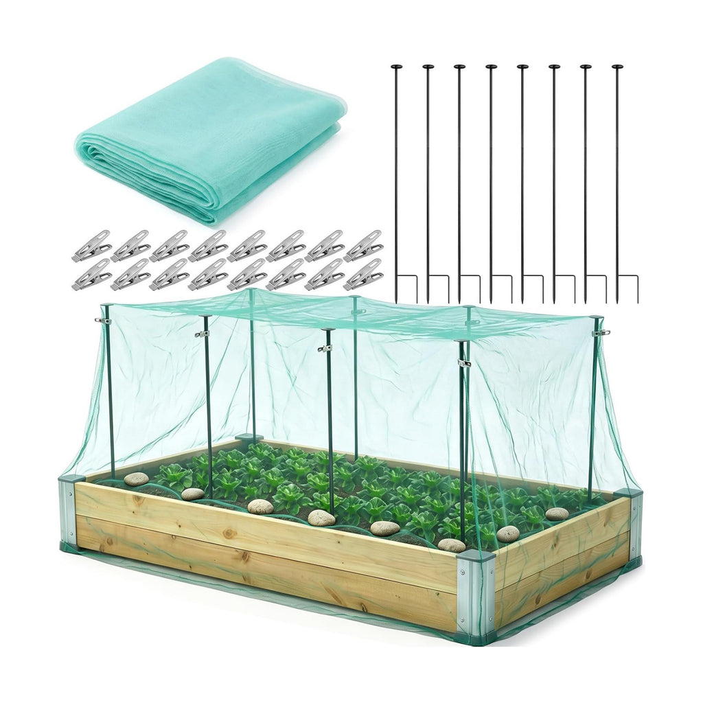 Metal Garden Netting Kit, 16.4 x 9.84 ft,Green