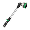 FANHAO Metal Garden Hose Wand, 16-Inch Heavy Duty Watering Wand with 9 Spray Patterns, 180° Rotating Long Garden Hose