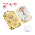Mini Flower Press Keychain,Micro Flower Press Kits, with 20Pcs Paper-Portable Miniature Flowers Drying Press Kit, for Travel Outdoor, Presses Plant, Leaves, Micro Flowers (Style D)