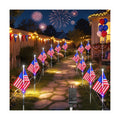 12 Pack 108 LEDs American Flag Pathway Lights w/ 8-Mode for July 4th