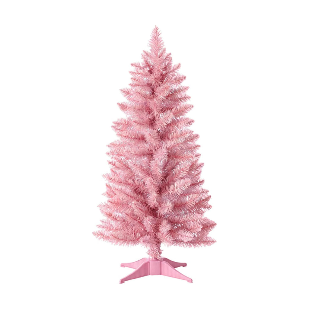 4ft Artificial Christmas Tree, Mini Xmas Pine Tree with 4-Leg Stable Plastic Base, Small Tabletop Christmas Tree for Home Office Holiday Party Indoor Decoration