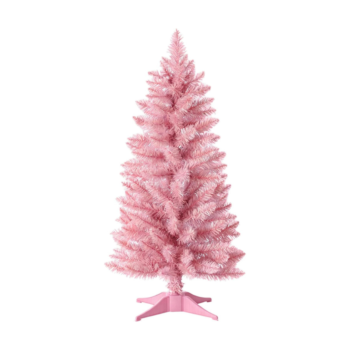 4ft Artificial Christmas Tree, Mini Xmas Pine Tree with 4-Leg Stable Plastic Base, Small Tabletop Christmas Tree for Home Office Holiday Party Indoor Decoration