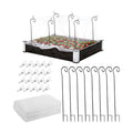 Garden Netting Kit for Raised Beds, 10 x 13 FT Ultra Fine Insect Mesh with 8 Upgraded Hook-Top Stakes & 20 Clips, Plant