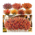 Alupssuc 24Pcs Artificial Fall Flowers for Outdoors Decor, Fake Mums Plants