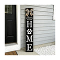Foutcheou Welcome to Our Home Front Door Sign, 47"X8", Black