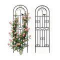 2 Pack 78.7"x19.7" Metal Gardon Trellis for Climbing Plants Outdoor, | Rustproof, Heavy Duty, Black Coating Plant