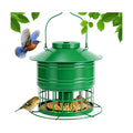 Bird Feeder for Outdoors, Squirrel Proof Bird Feeder for Outside 10LB Metal Caged Wild Bird Feeder with 32 Feeding Ports, Hanging Birdfeeder for Small Birds, Cardinals, Bluebirds, Finches (Green)