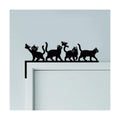 CUTHOLLOW Four Cats & Butterflies Door Topper Sign Metal Wall Art Decor