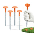 4 Pcs Rebar Survey Marker Stakes, 12 Inch Long Heavy Duty Hi Vis Property Line Marker Post, 1.35 lb Rebar Property Line