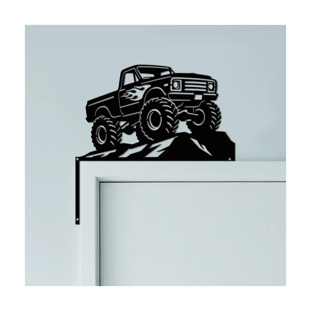 CUTHOLLOW Monster Truck Door Topper Sign Metal Wall Art Decor