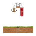 MoKo Double Shepherds Hooks, 88 in Bird Feeder Pole 0.9 InThick, 1 Pack