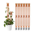 6 Sets Wooden Extendable Plants Trellis Indoor Modular Plant Trellis with Wood Thrive Sign Decor and Extensions for