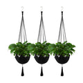 Shappy 3 Pack Boho Macrame Plant Hanger for Indoor