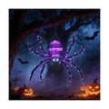 4.2FT Hanging Spider Halloween Decorations Outdoor, 90 LEDs